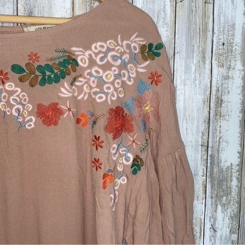 Umgee Blush Embroidered Dress - Picture 6 of 8